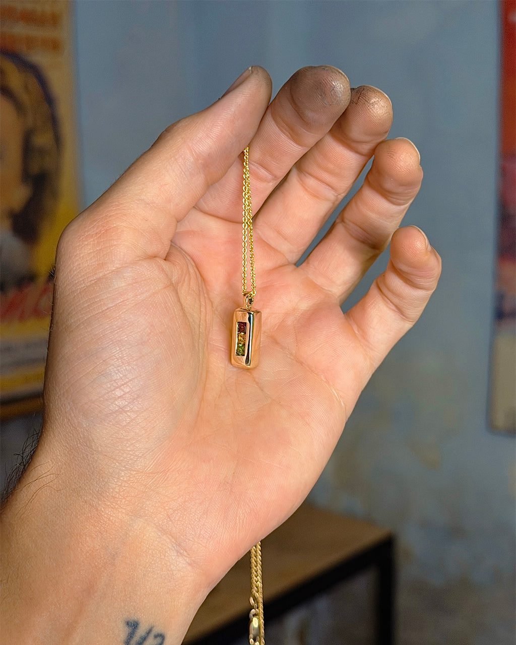 Channel Pendant - 9ct Gold