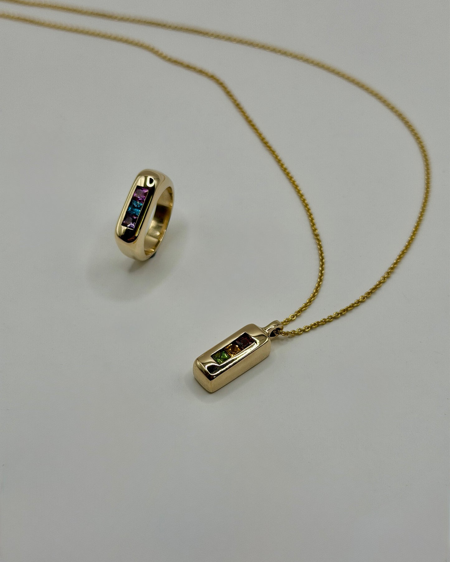 Channel Pendant - 9ct Gold