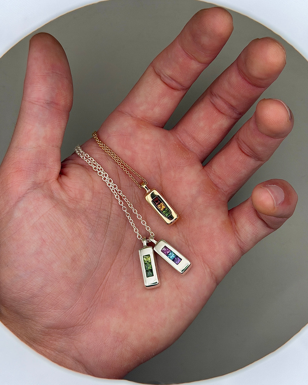 Channel Pendant - 9ct Gold